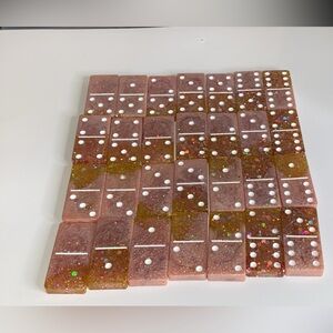 Peach & Cream Customize Dominoes Set